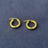 Arracada Chunky Torzida con bano de oro, Plata .925