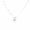 Collar Con una Flor 45cm, Color Dorado o Plateado, Plata .925