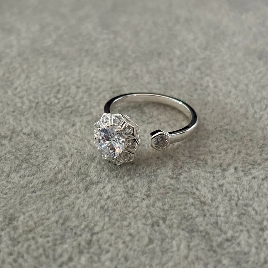 Anillo Zirconia Ajustable Talla 6,8