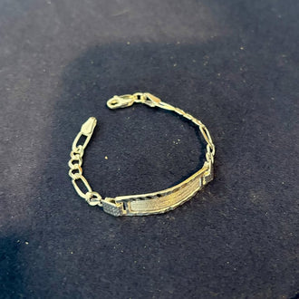 Esclava Cubana Diamantada 16cm, Plata .925