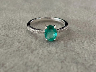 Anillo Zirconia Menta Talla 7,8