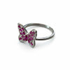Anillo Mariposa Zirconia Rosa Talla 5,10