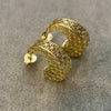 Arracada Filigrana 3D con bano de oro, Plata .925