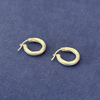 Arracada Chunky Torzida, Plata .925