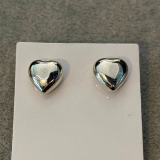 Arrete de corazon bombeado, Plata .925