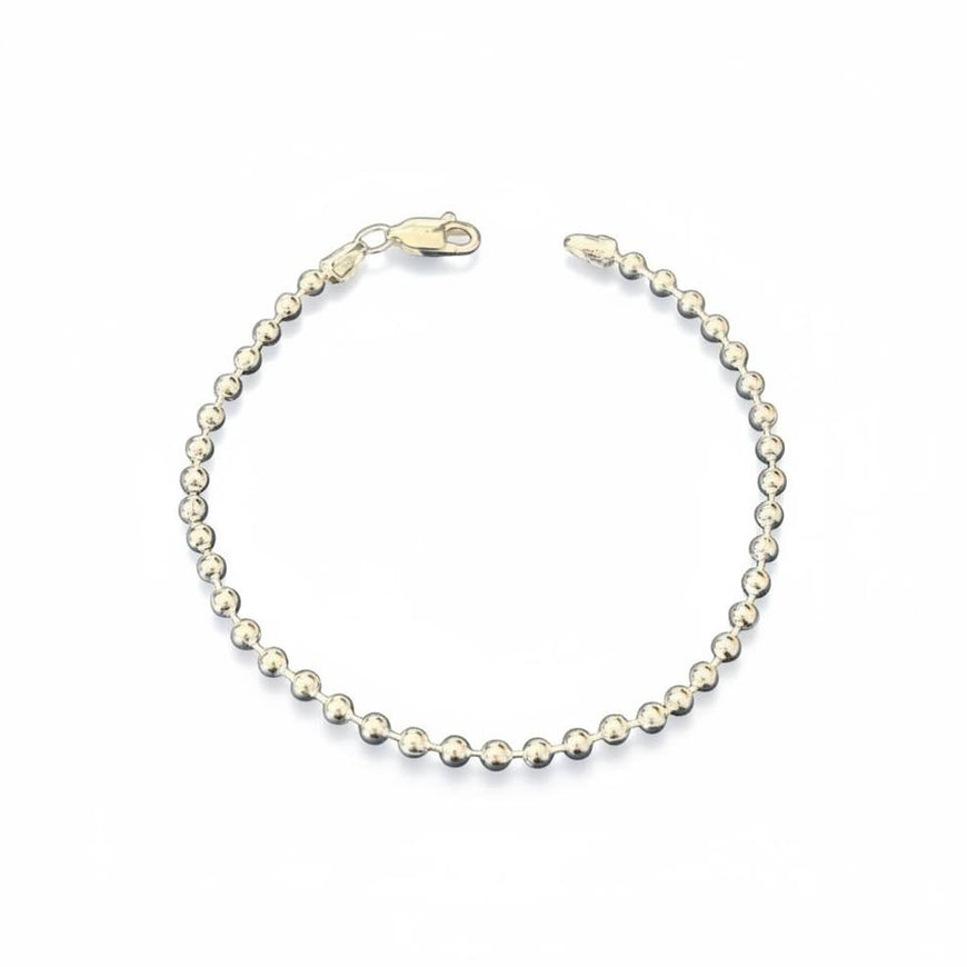 Pulsera de Bolitas, 18cm, Plata .925