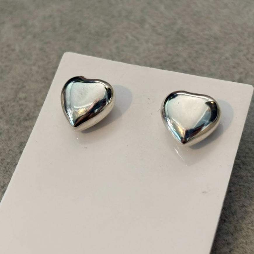 Arrete de corazon bombeado, Plata .925