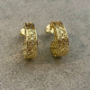 Arracada Filigrana 3D con bano de oro, Plata .925