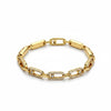 Pulsera Talla 18, con bano de oro, Plata .925