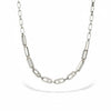 Collar con circonias 42cm, Color oro o plateado, Plata .925
