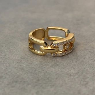 Anillo con bano de oro, Talla 7,9, Plata.925
