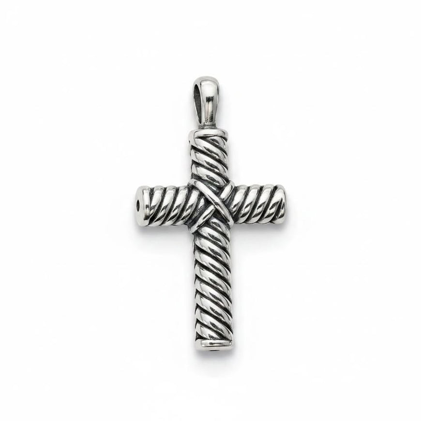 Dije de cruz electroformado, Plata.925