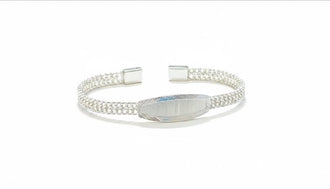Esclava Diamantada Petatillo 19cm, Plata .925