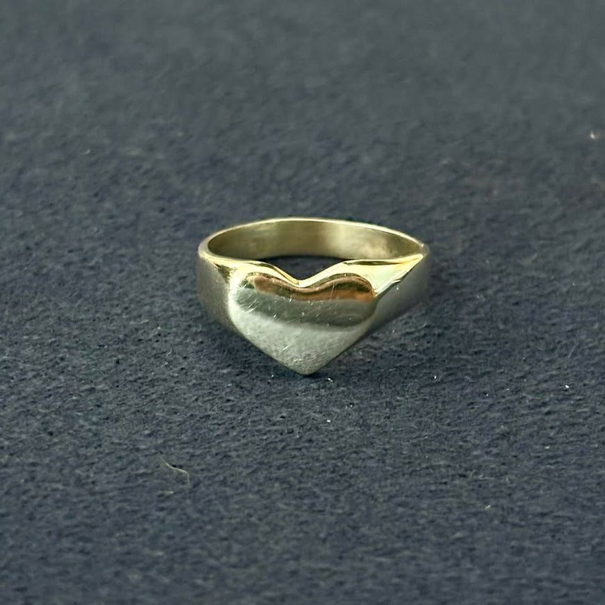 Anillo Corazon Liso, Talla 5,6,7,8,9,10, Plata .925
