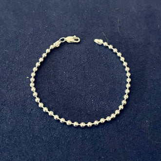 Pulsera de Bolitas, 18cm, Plata .925