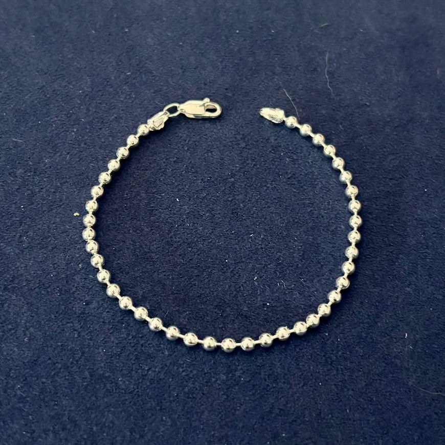 Pulsera de Bolitas, 18cm, Plata .925