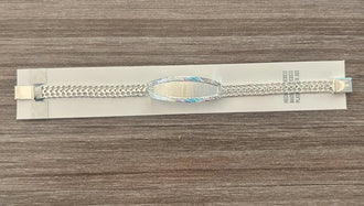 Esclava Diamantada Petatillo 19cm, Plata .925