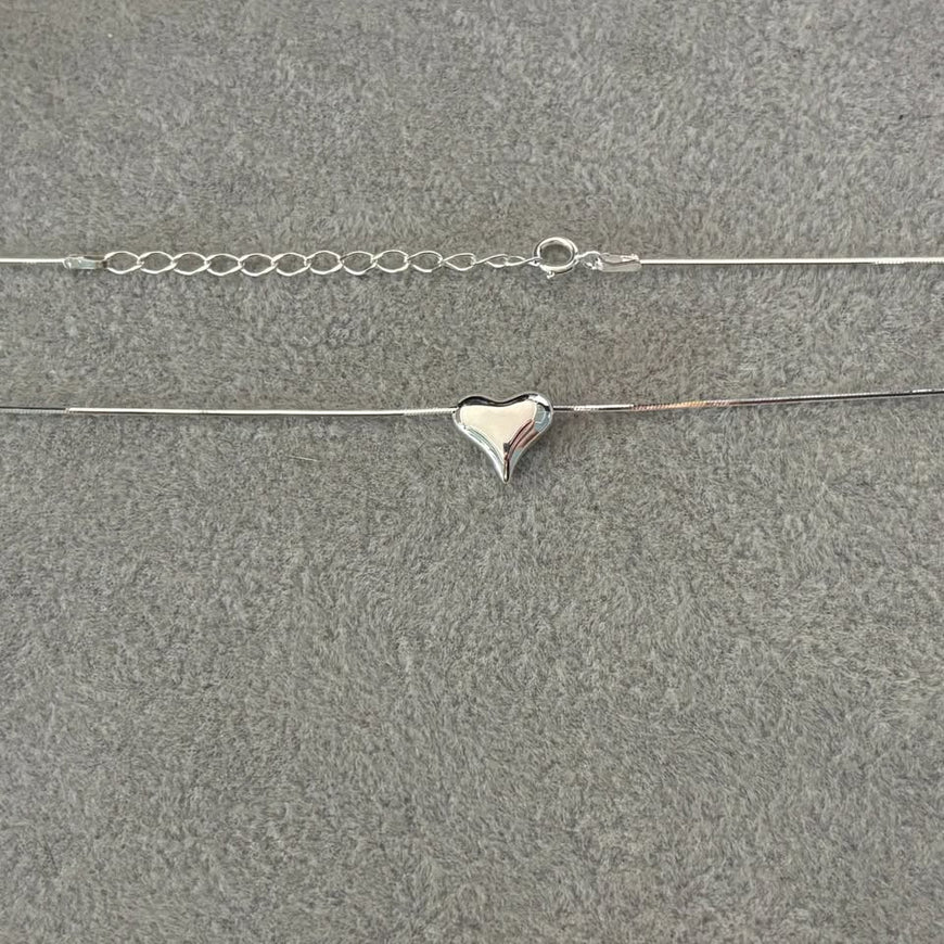 Collar Corazon Plata .925