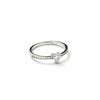 Anillo Solitario con circonia de corazon, Talla 6,7,8,9, Con bano de rodio, Plata .925