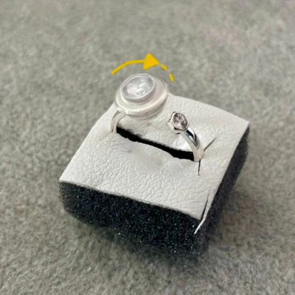 Anillo Zirconia Ajustable Talla 6,8