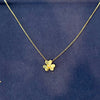 Collar Con una Flor 45cm, Color Dorado o Plateado, Plata .925