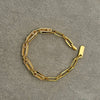 Pulsera Talla 18, con bano de oro, Plata .925