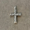 Dije de cruz electroformado, Plata.925