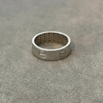 Anillo en Talla 10,11, con bano de rodio, Plata.925