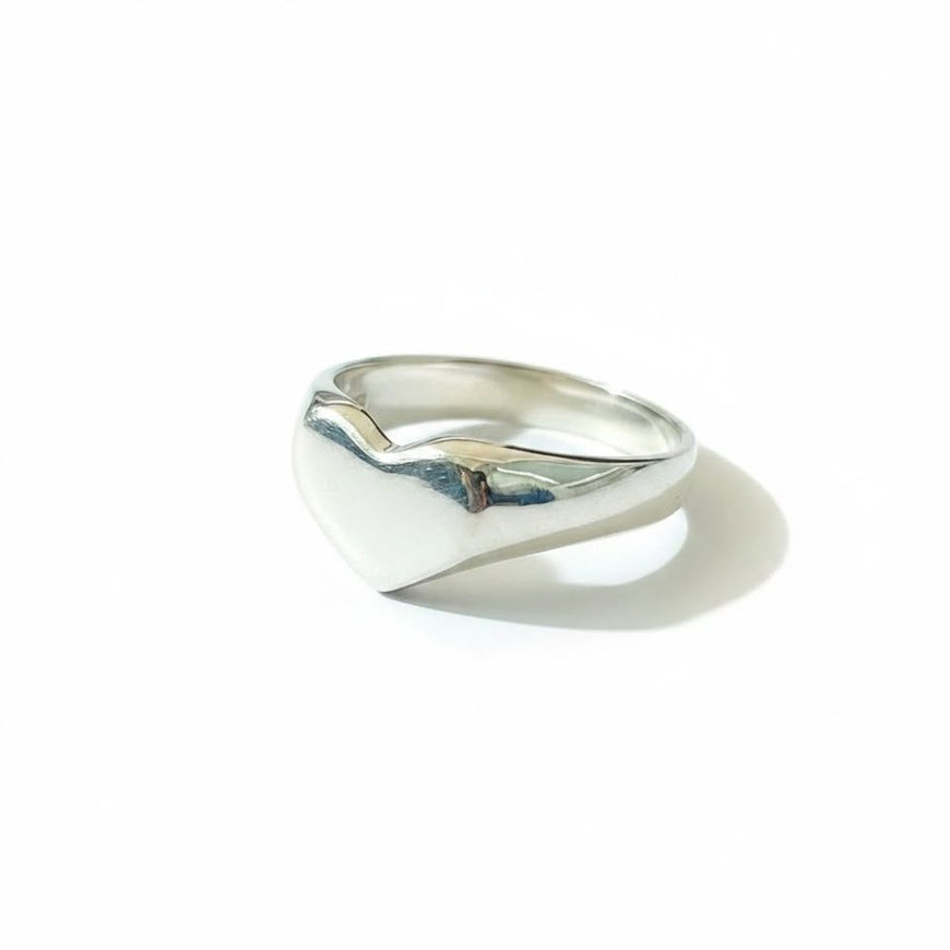 Anillo Corazon Liso, Talla 5,6,7,8,9,10, Plata .925