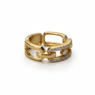Anillo con bano de oro, Talla 7,9, Plata.925