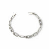 Pulsera Talla 17cm, 18cm, con bano de Rodio, Plata .925
