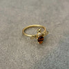 Anillo de Abejita con bano de oro, Talla 6,7,8,9, Plata.925