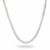 Cadena cubana doble vista liso 65cm, Plata .925