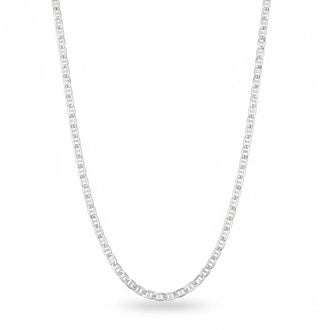 Cadena doble vista liso 60cm, Plata .925
