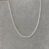 Cadena doble rombo 70cm, Plata .925