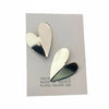 Arete de corazon especo liso, Plata .925