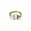 Anillo con perla ajustable, Talla 7,8, con bano de oro, Plata .925