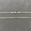 Cadena doble rombo 70cm, Plata .925