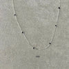 Collar de Flor Onix mini, Plata .925