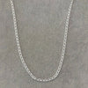 Cadena doble vista liso 60cm, Plata .925