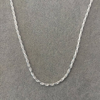 Cadena torzal 60cm, Plata .925