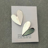 Arete de corazon especo liso, Plata .925