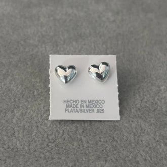 Arrete de corazon bombeado, Plata .925