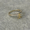 Anillo con microcirconias y bano de oro, talla 6, 7, 8, 9, Plata .925