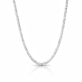 Cadena doble rombo 70cm, Plata .925