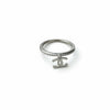 Anillo con microcirconias y bano de rodio, talla 6, 7, 8, 9, Plata .925