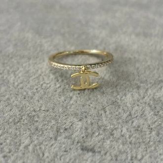 Anillo con microcirconias y bano de oro, talla 6, 7, 8, 9, Plata .925