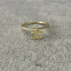 Anillo con microcirconias y bano de oro, talla 6, 7, 8, 9, Plata .925