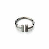 Anillo con perla ajustable, Talla 7,8, con bano de rodio, Plata .925