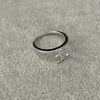 Anillo con microcirconias y bano de rodio, talla 6, 7, 8, 9, Plata .925